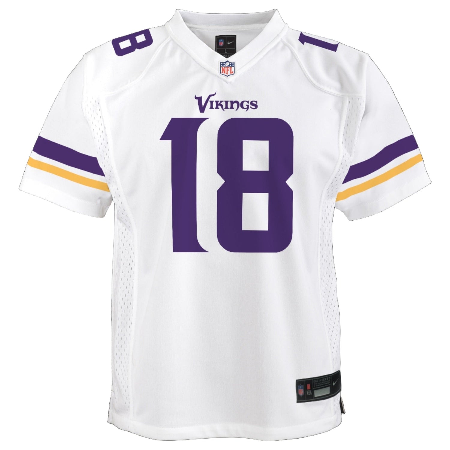 Youth Justin Jefferson Minnesota Vikings White Nike Game Jersey