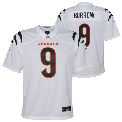 Youth Cincinnati Bengals Joe Burrow Nike White Game Jersey