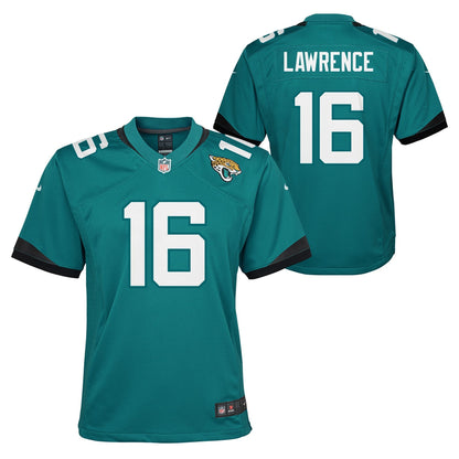 Youth Jacksonville Jaguars Trevor Lawrence Nike Home Teal Game Jersey