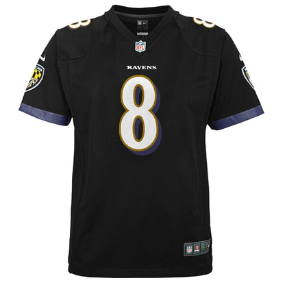 Youth Lamar Jackson Baltimore Ravens Nike Black Alternate Game Jersey