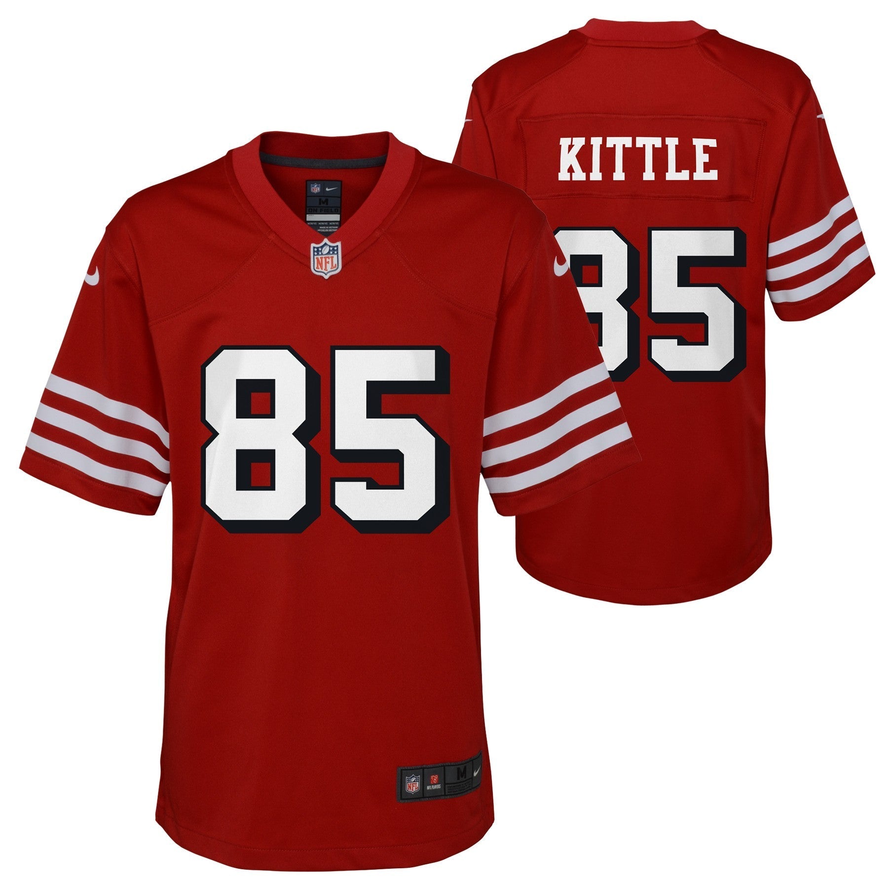 Youth George Kittle San Francisco 49ers Nike Scarlet Alternate Game Jersey