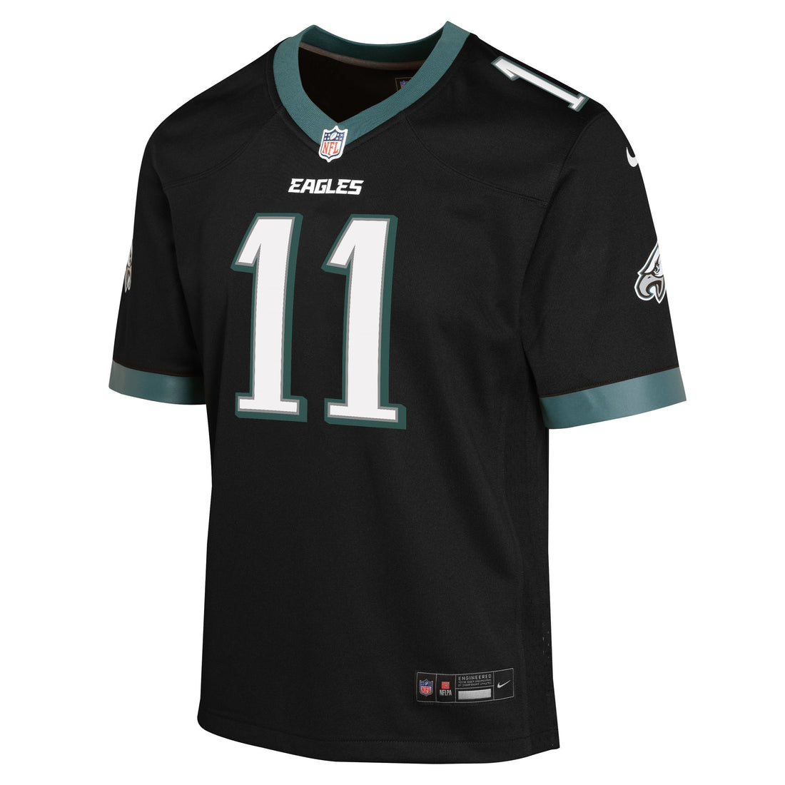 Youth AJ Brown Philadelphia Eagles Black Alternate Nike Game Jersey