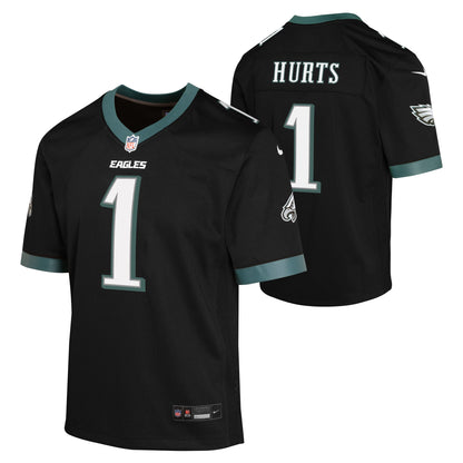 Youth Jalen Hurts Philadelphia Eagles Black Nike Game Jersey