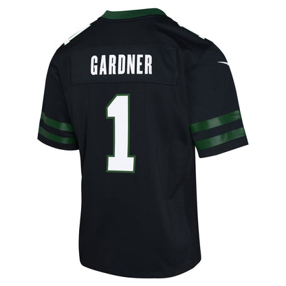 Youth Sauce Gardner New York Jets Nike Black Game Jersey