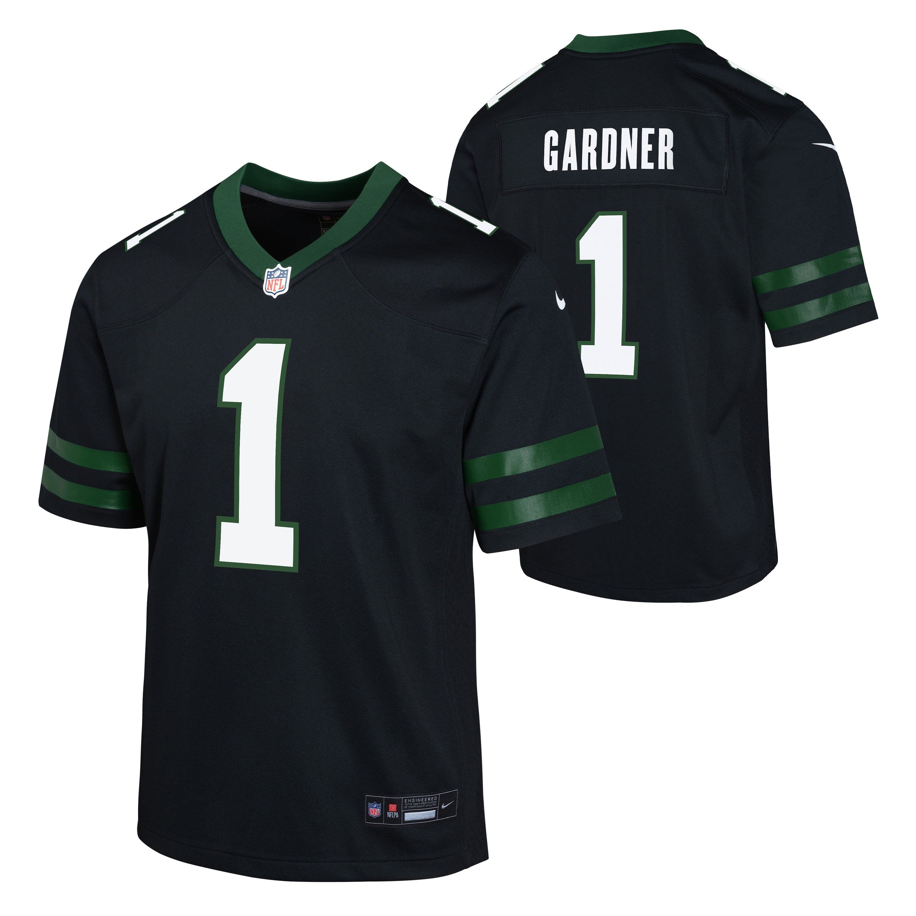 Youth Sauce Gardner New York Jets Nike Black Game Jersey