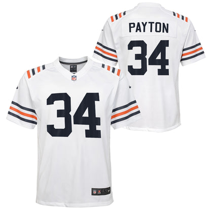 Youth Walter Payton Chicago Bears White Alternate Classic Game Jersey