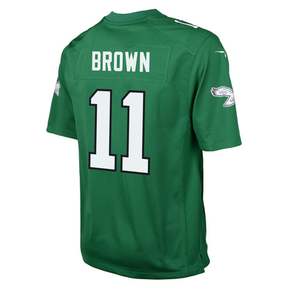 Youth AJ Brown Philadelphia Eagles Nike Alternate Game Jersey-Kelly Green