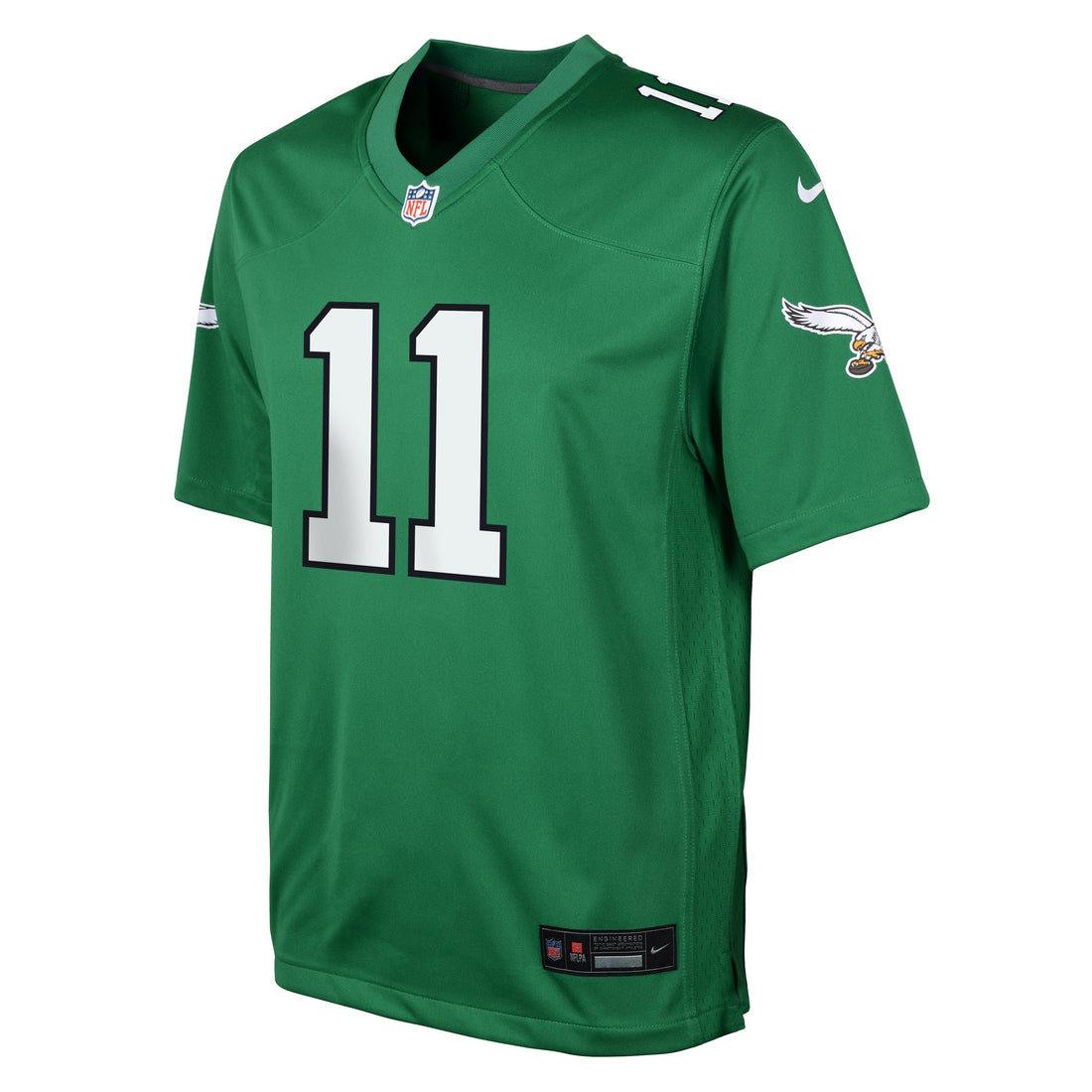 Youth AJ Brown Philadelphia Eagles Nike Alternate Game Jersey-Kelly Green