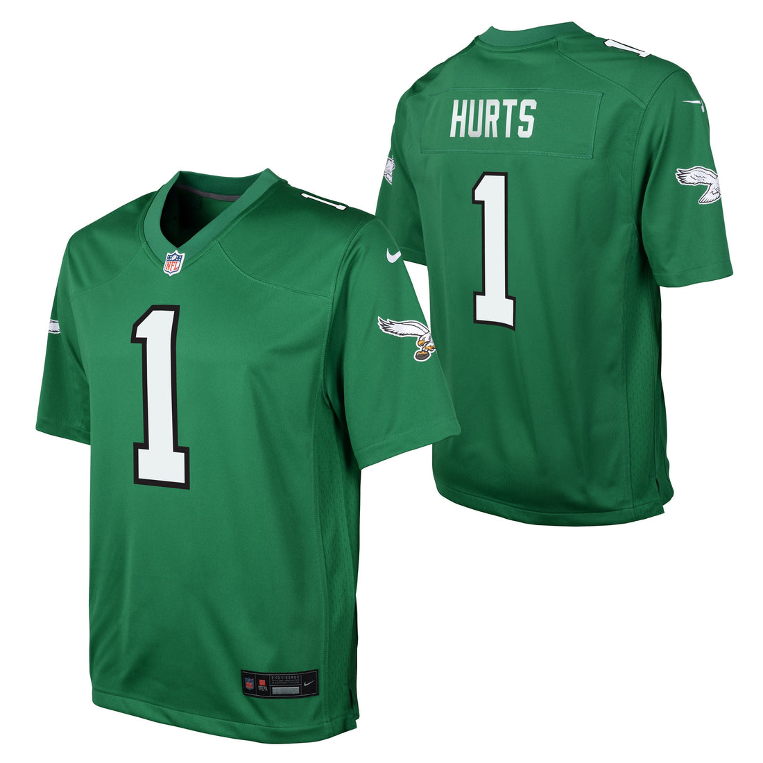 Youth Jalen Hurts Philadelphia Eagles Nike Alternate Game Jersey-Kelly Green