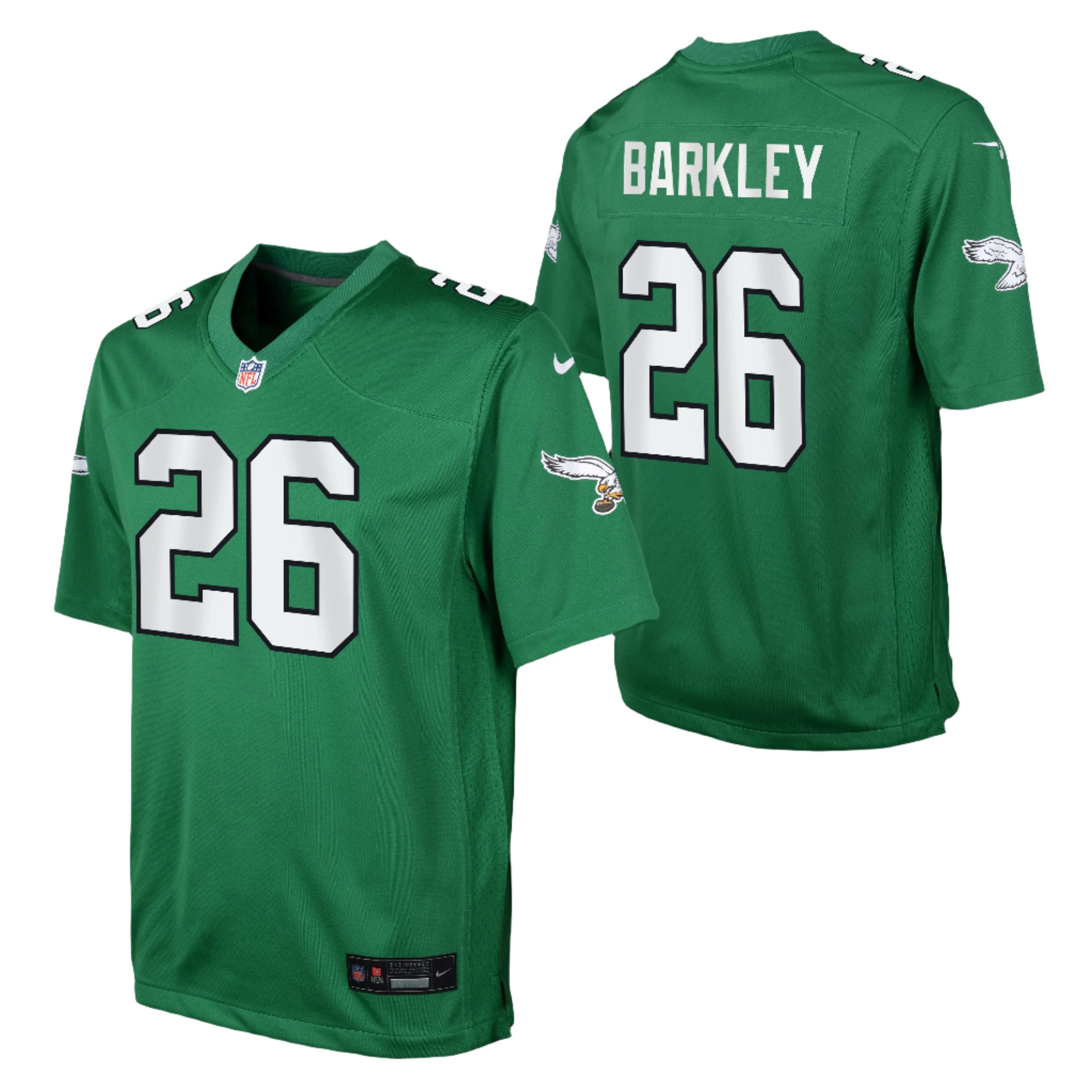 Youth Saquon Barkley Philadelphia Eagles Nike Alternate Game Jersey-Kelly Green