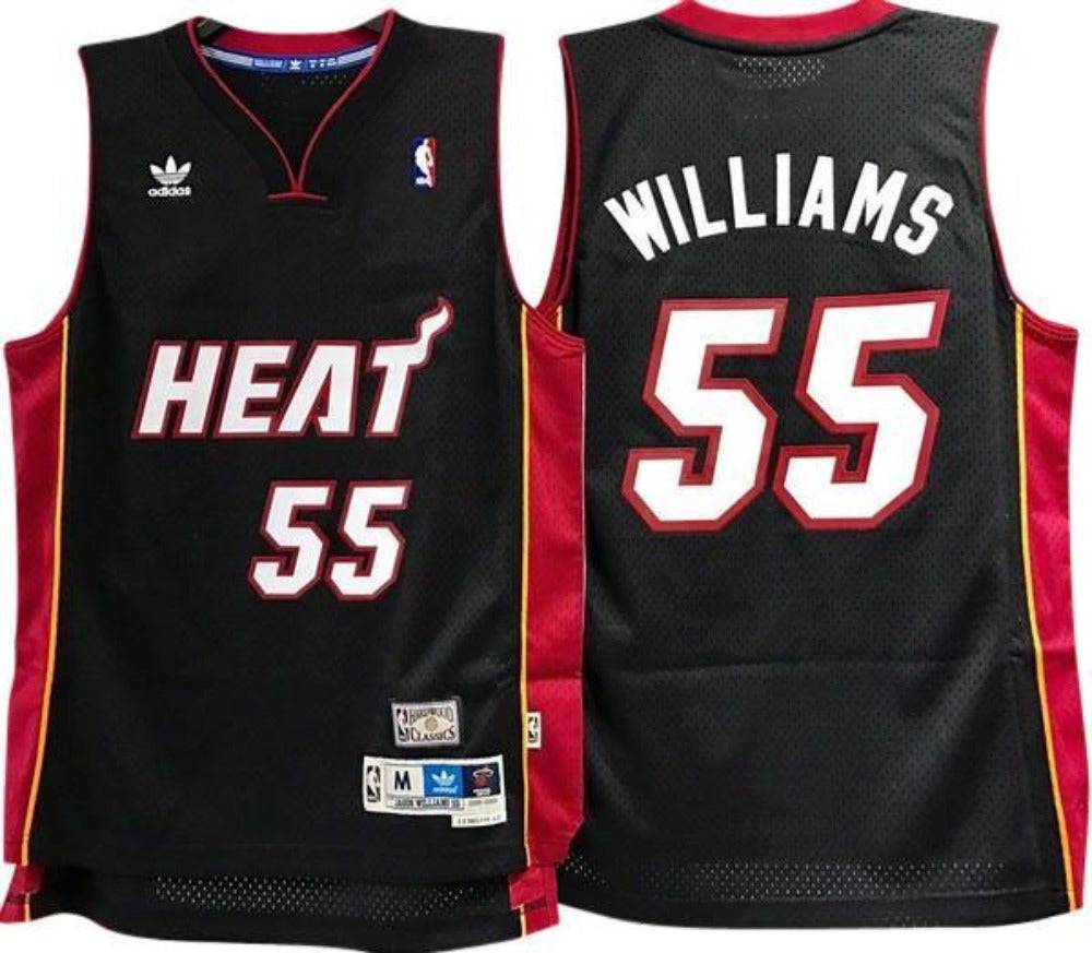 Men’s Miami Heat Jason Williams adidas Black Hardwood Classics Swingman Jersey