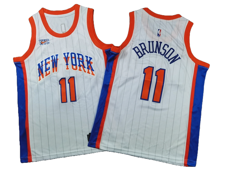 New York Knicks 11 White City Jersey NBA