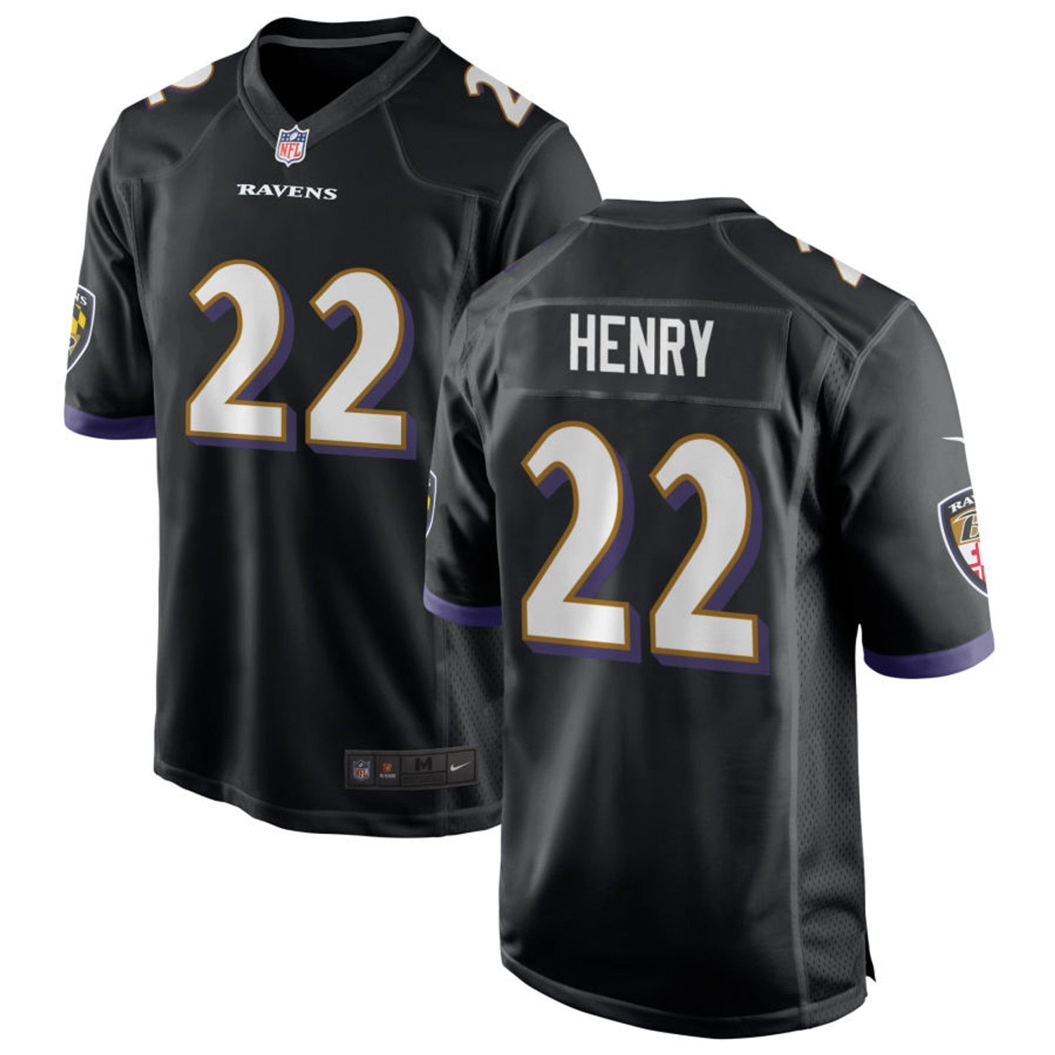 Youth Derrick Henry Baltimore Ravens Nike Black Alternate Game Jersey