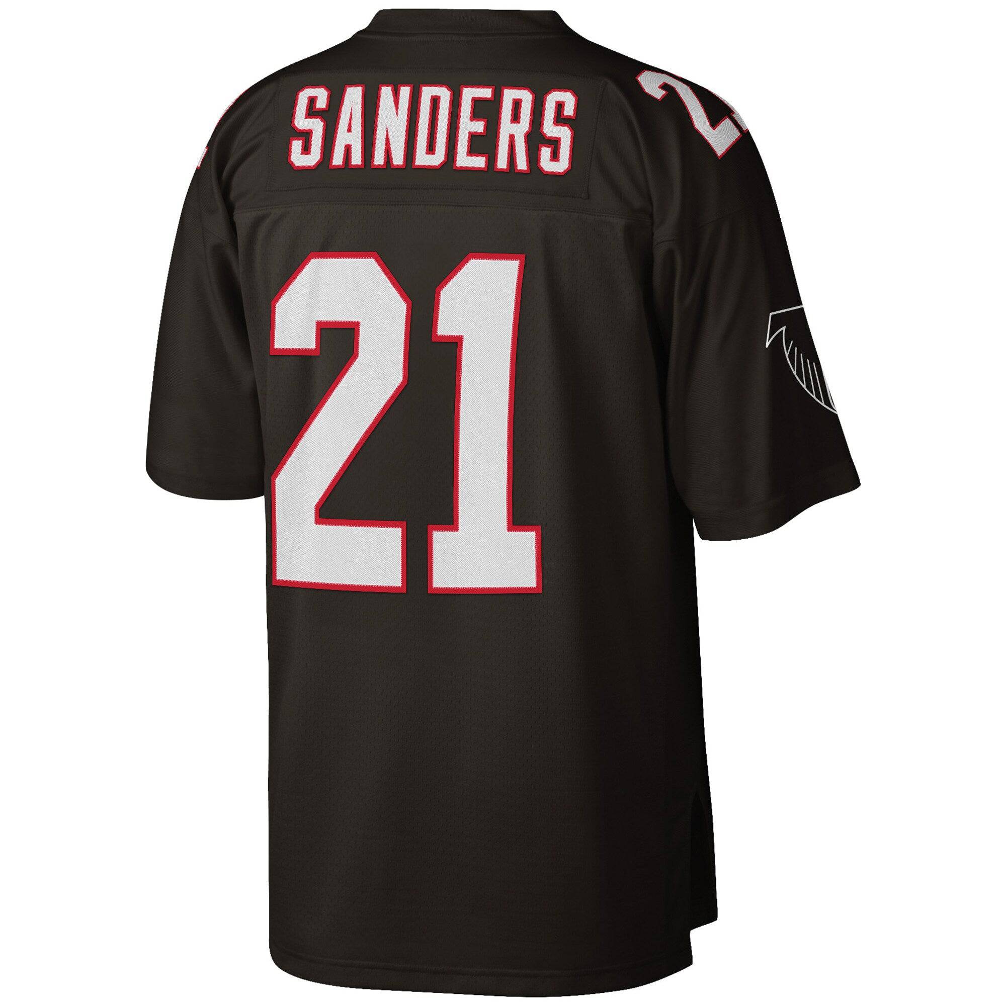 Mens Atlanta Falcons Deion Sanders Mitchell &amp; Ness Black 1992 Retired Player Vintage Jersey