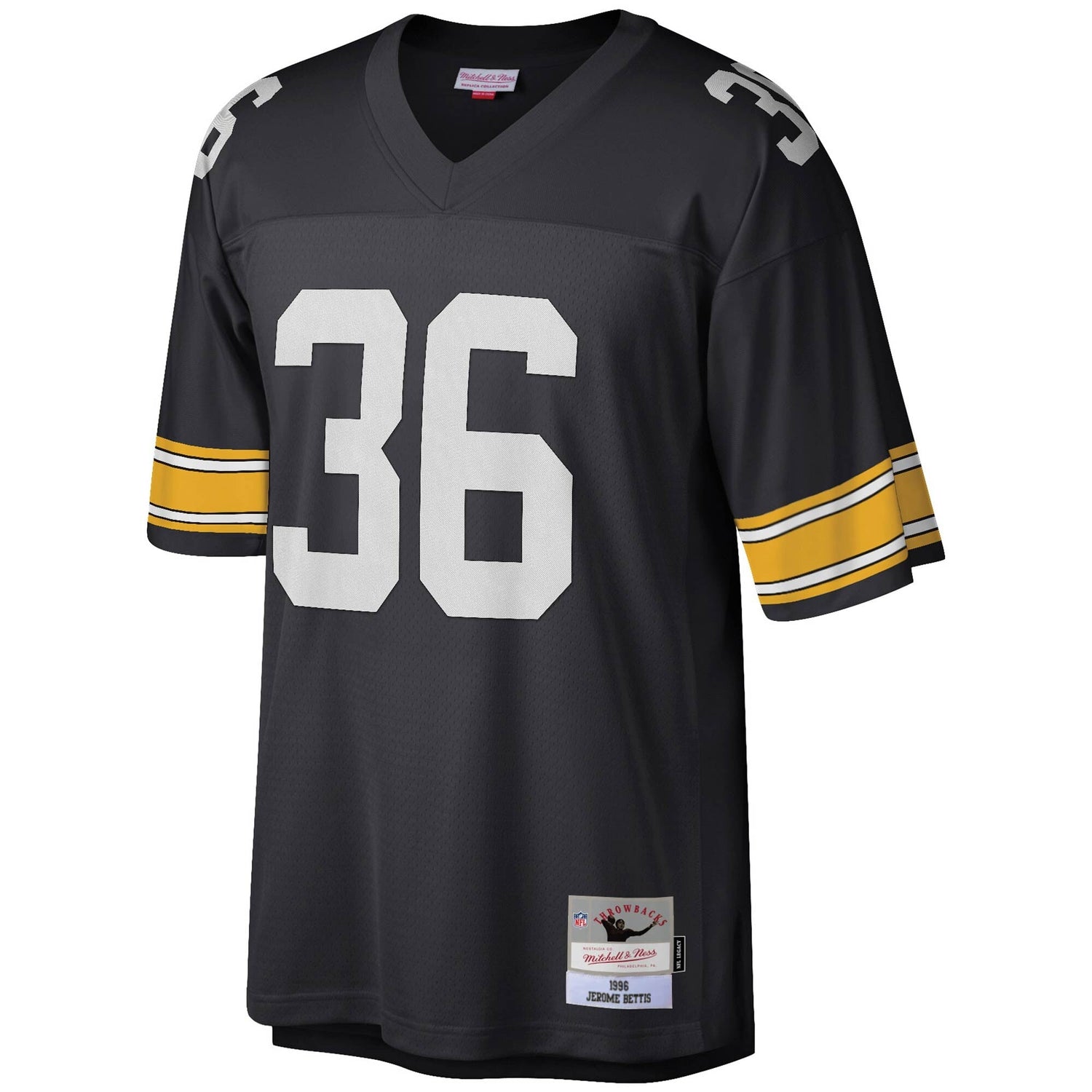 Mens Pittsburgh Steelers Jerome Bettis Mitchell &amp; Ness Black Retired Player Vintage Jersey