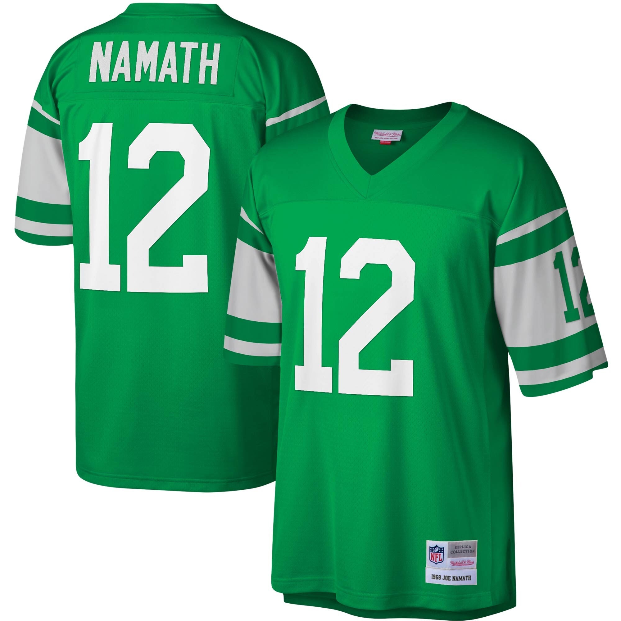 Mens New York Jets Joe Namath Mitchell &amp; Ness Green 1968 Retired Player Legacy Jersey