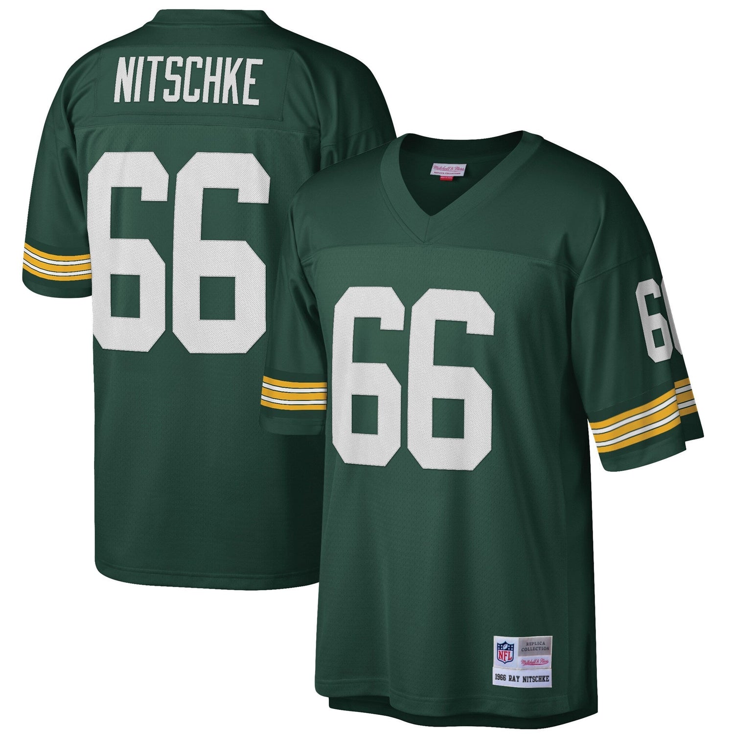 Mens Green Bay Packers Ray Nitschke Mitchell &amp; Ness Green Legacy Jersey