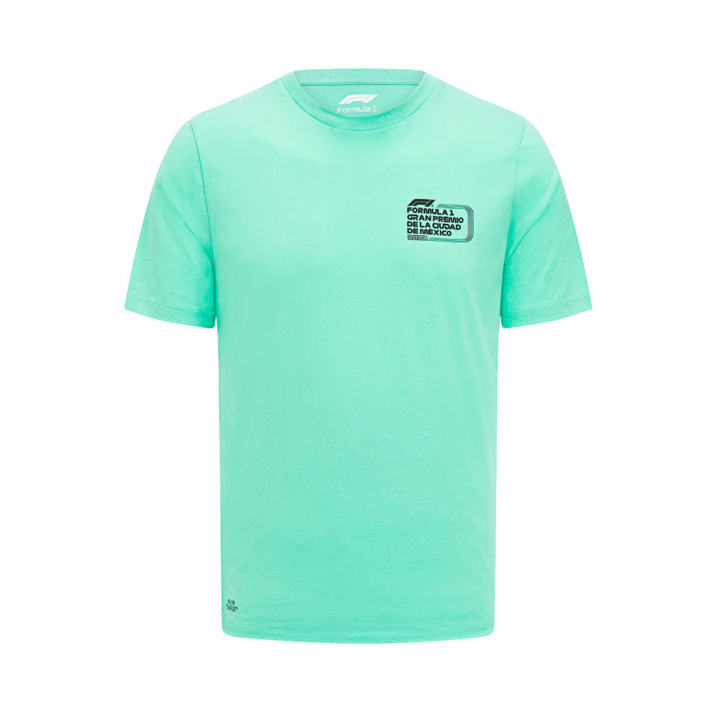 2023 F1 Formula 1 Mens T-Shirt Cotton Mexico RS (Green)