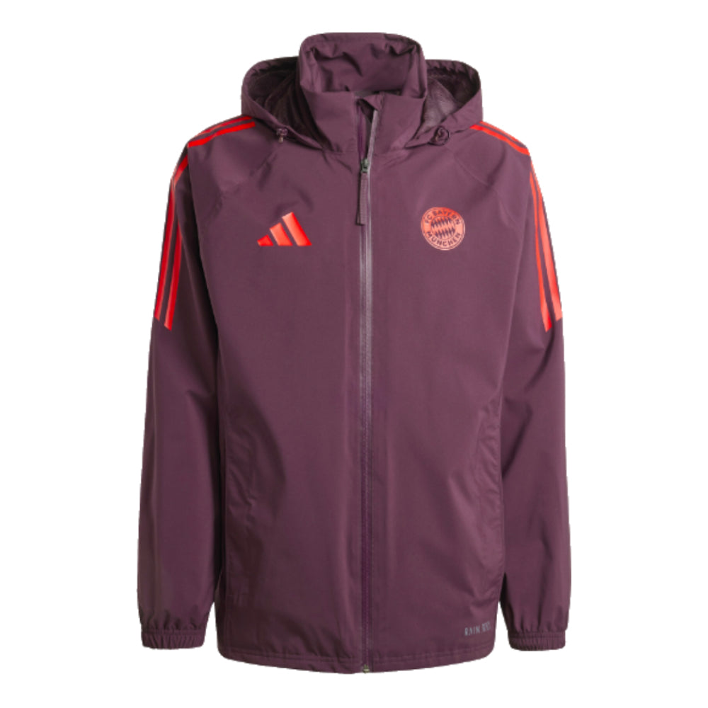 2024-2025 Bayern Munich Rain Jacket (Shadow Maroon)