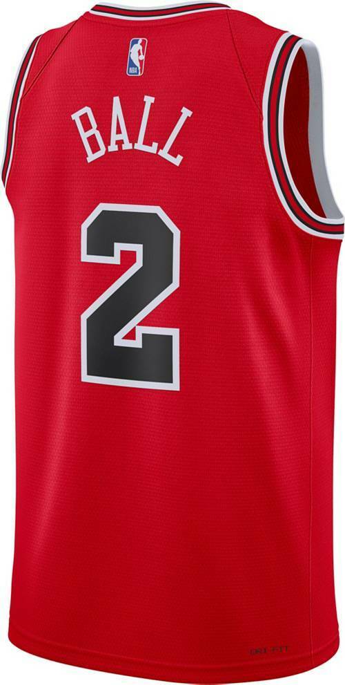 Youth Chicago Bulls Lonzo Ball Red Nike Swingman Icon Jersey