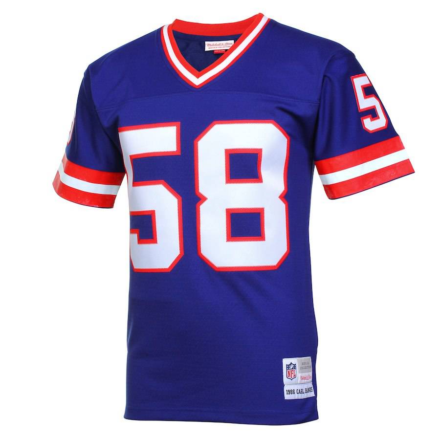 Mens New York Giants Carl Banks Mitchell &amp; Ness Royal Blue Retired Player Vintage Jersey