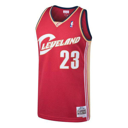 Mens Cleveland Cavaliers LeBron James Mitchell &amp; Ness Wine 2003-04 Hardwood Classics Swingman Jersey