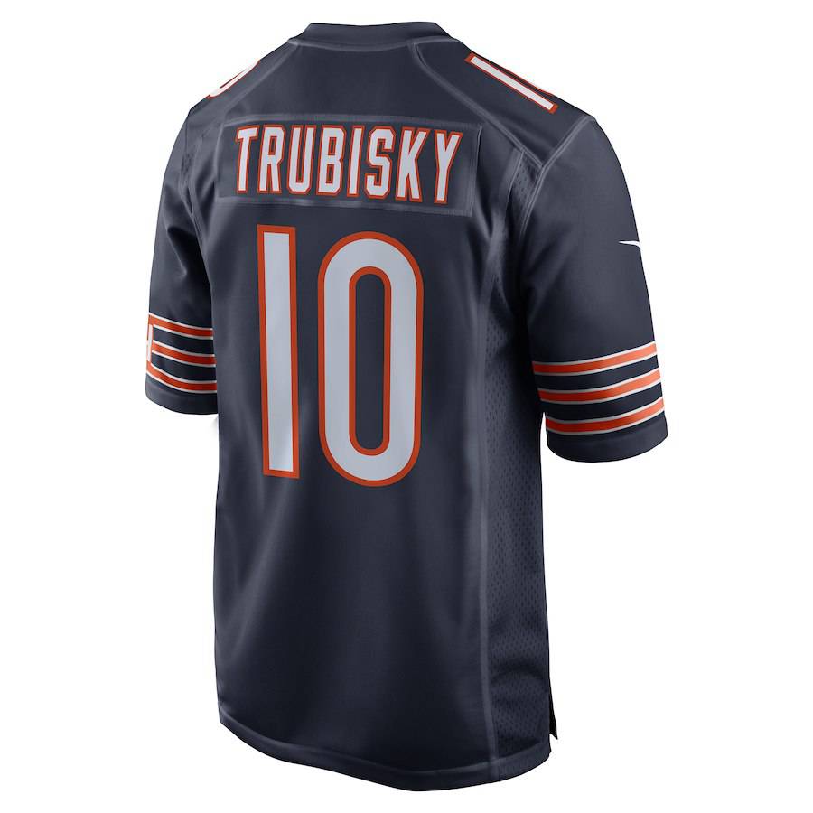 Youth Chicago Bears Mitchell Trubisky Nike Navy Game Jersey