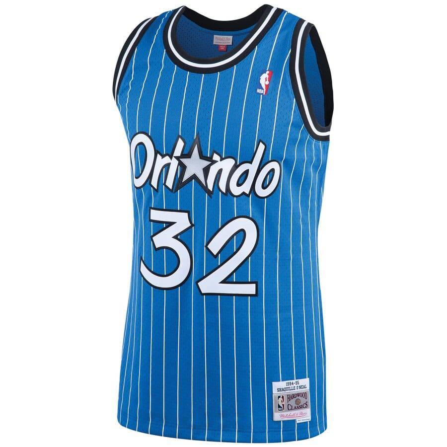 Men’s Shaquille O’Neal Orlando Magic 1994-95 Blue Swingman Jersey By Mitchell &amp; Ness