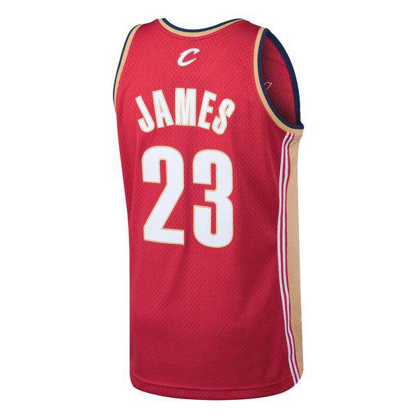 Mens Cleveland Cavaliers LeBron James Mitchell &amp; Ness Wine 2003-04 Hardwood Classics Swingman Jersey