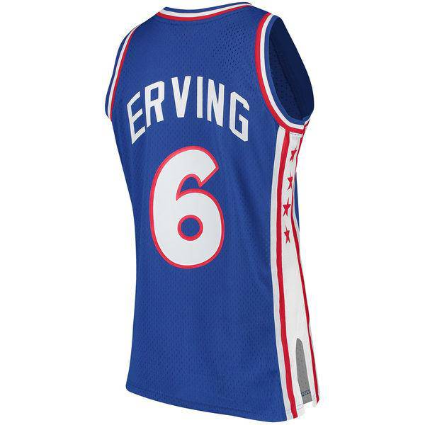 Mens Philadelphia 76ers Julius Erving Mitchell &amp; Ness Royal Hardwood Classics Swingman Jersey