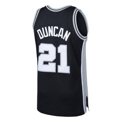 Mens San Antonio Spurs Tim Duncan Mitchell &amp; Ness Black 1998-99 Hardwood Classics Swingman Jersey