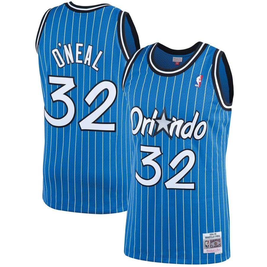 Men’s Shaquille O’Neal Orlando Magic 1994-95 Blue Swingman Jersey By Mitchell &amp; Ness