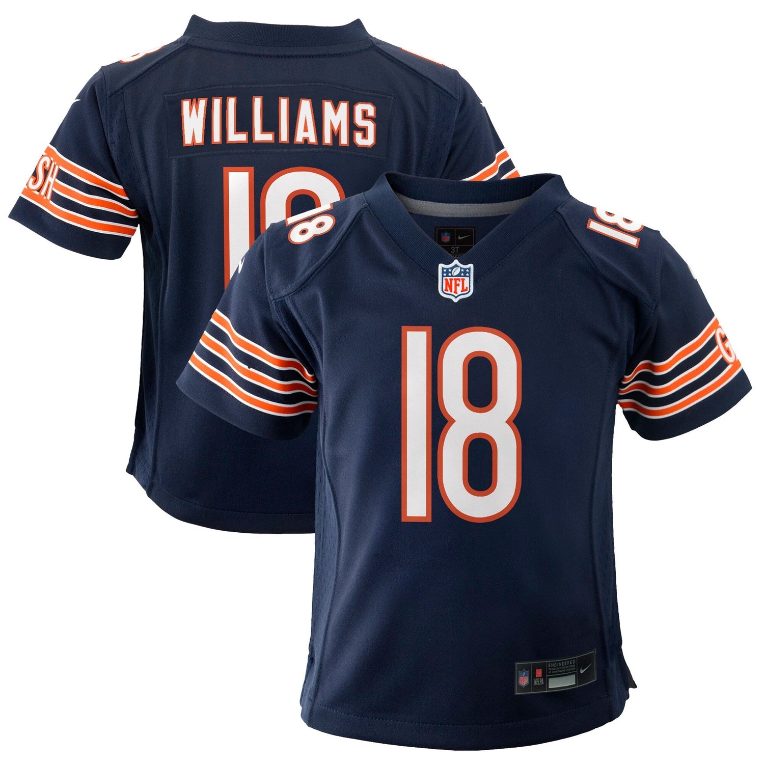 Toddler Caleb Williams Chicago Bears Navy Nike Game Jersey