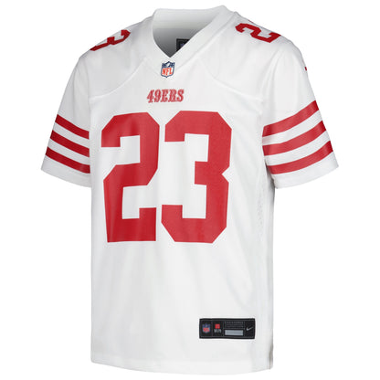 Youth Christian McCaffrey San Francisco 49ers Nike White Game Jersey